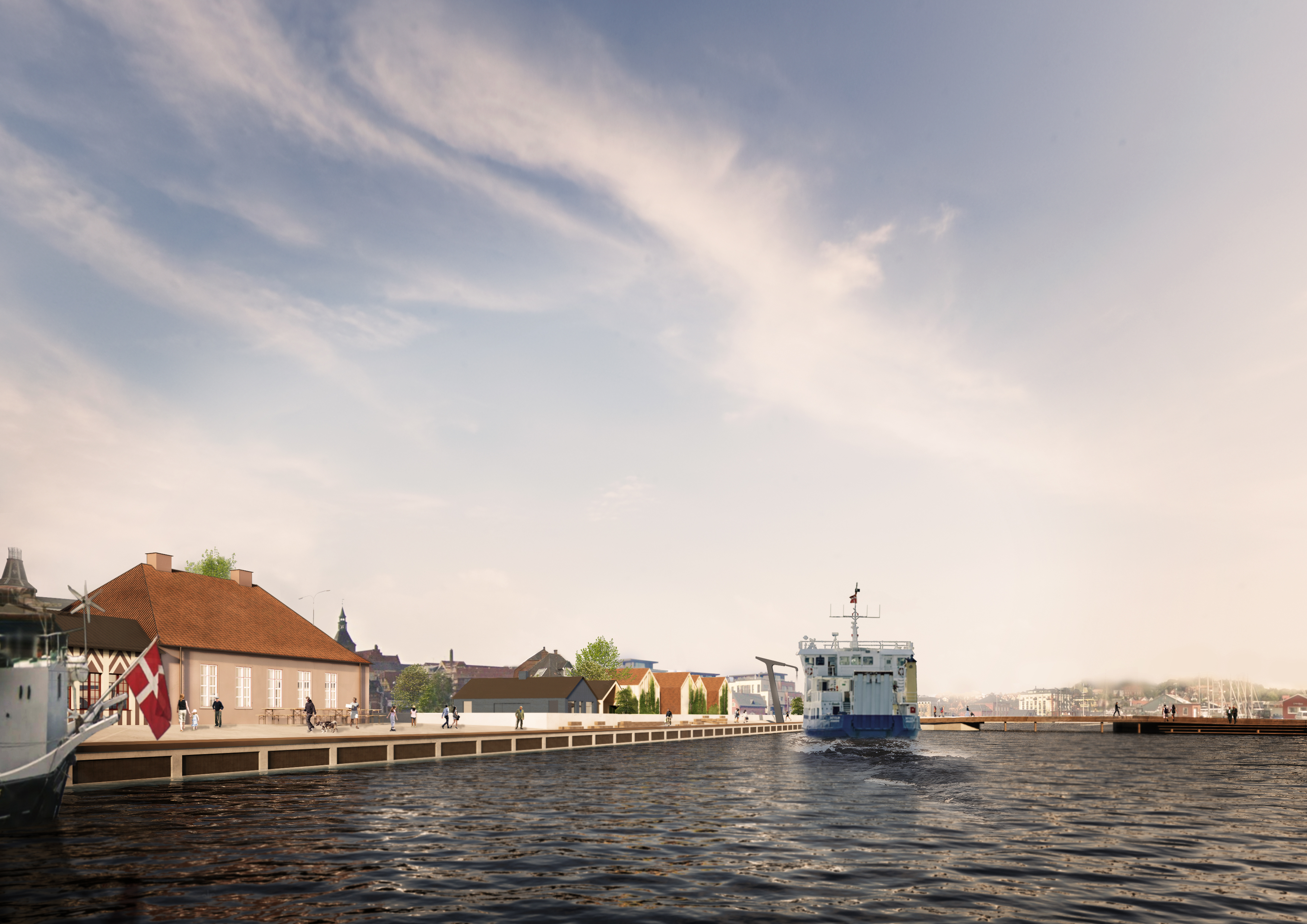 Højestene færgen ved havnepladsen