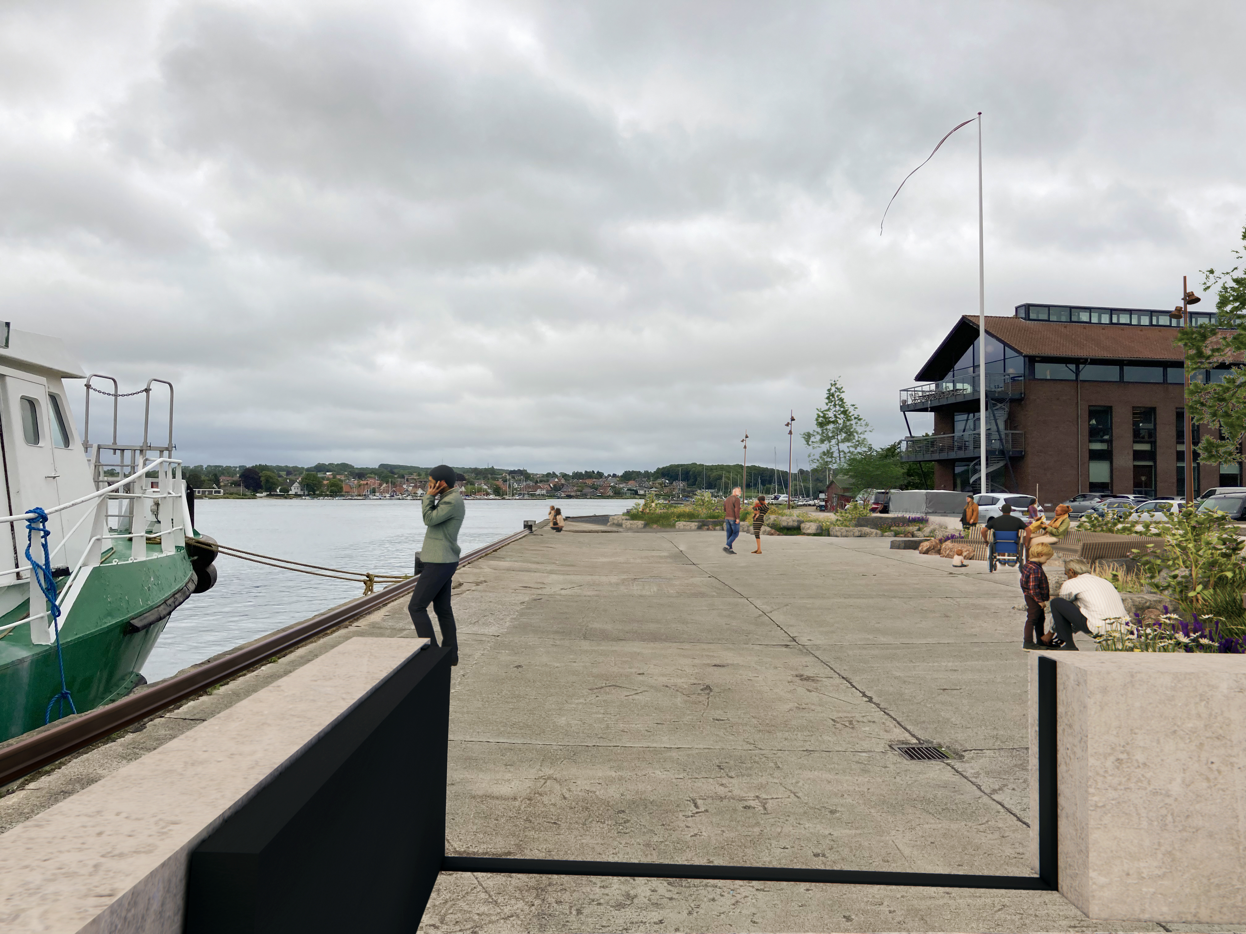 Visualisering af den sydlige del af Gasværkskajen.