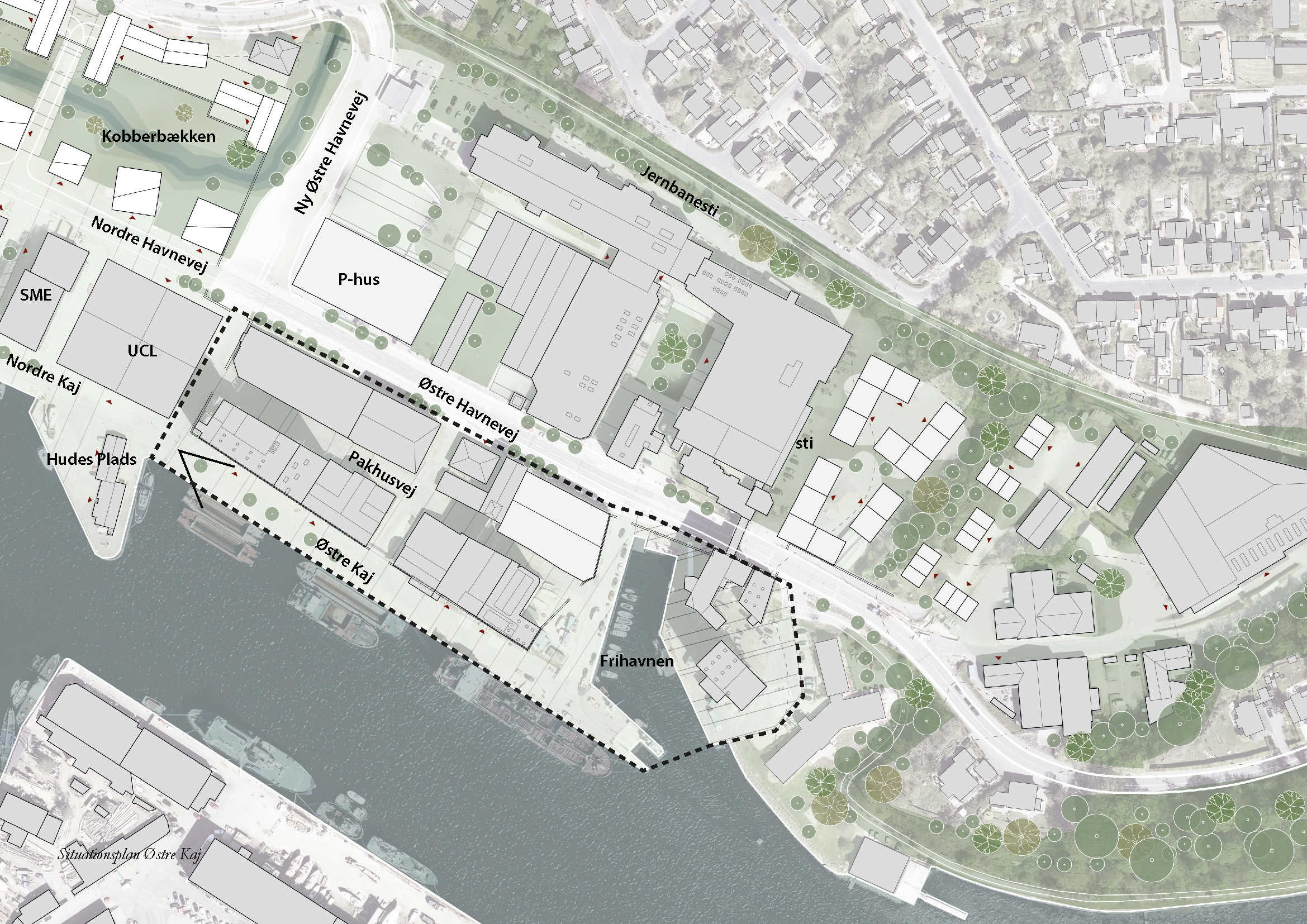 Kort over Østre Kaj