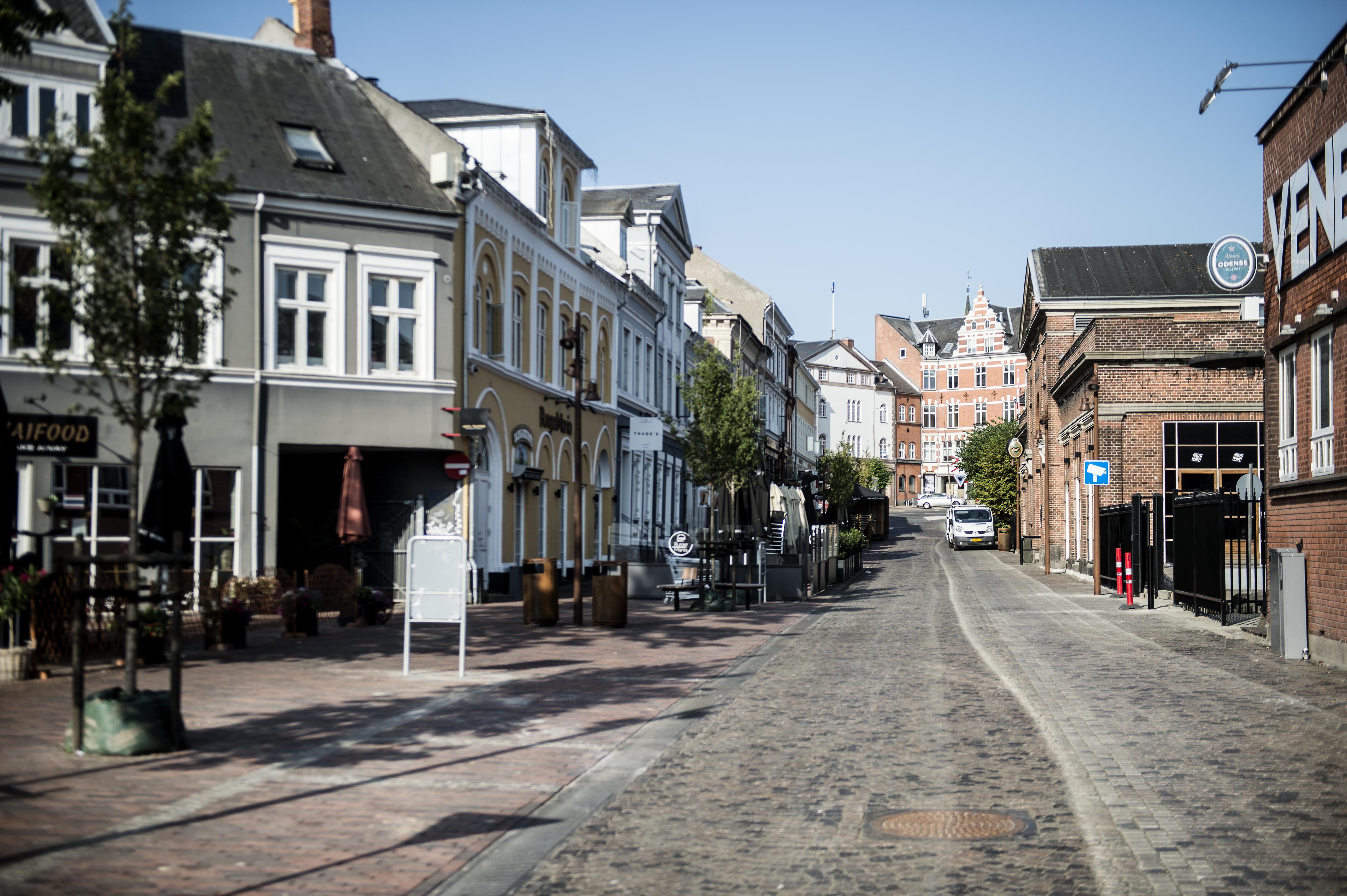 Frederiksgade, som forbinder havnen og byen.